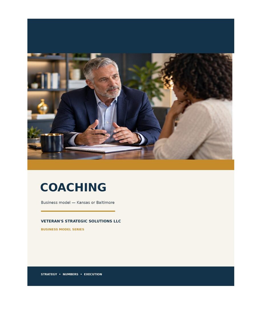 Coaching Business Plan cover