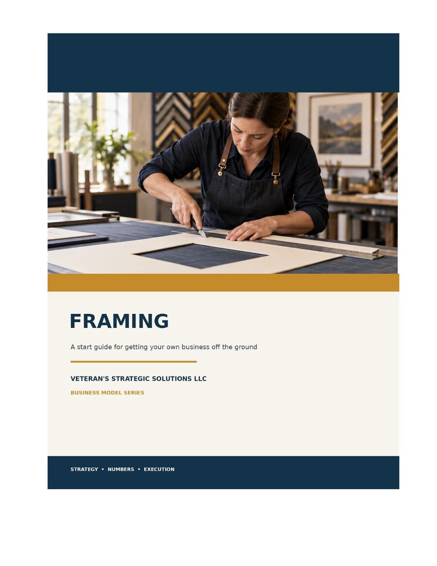 Custom Framing Business Plan cover