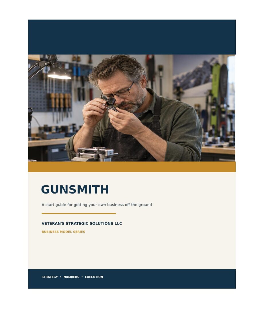 Gunsmith Business Plan cover