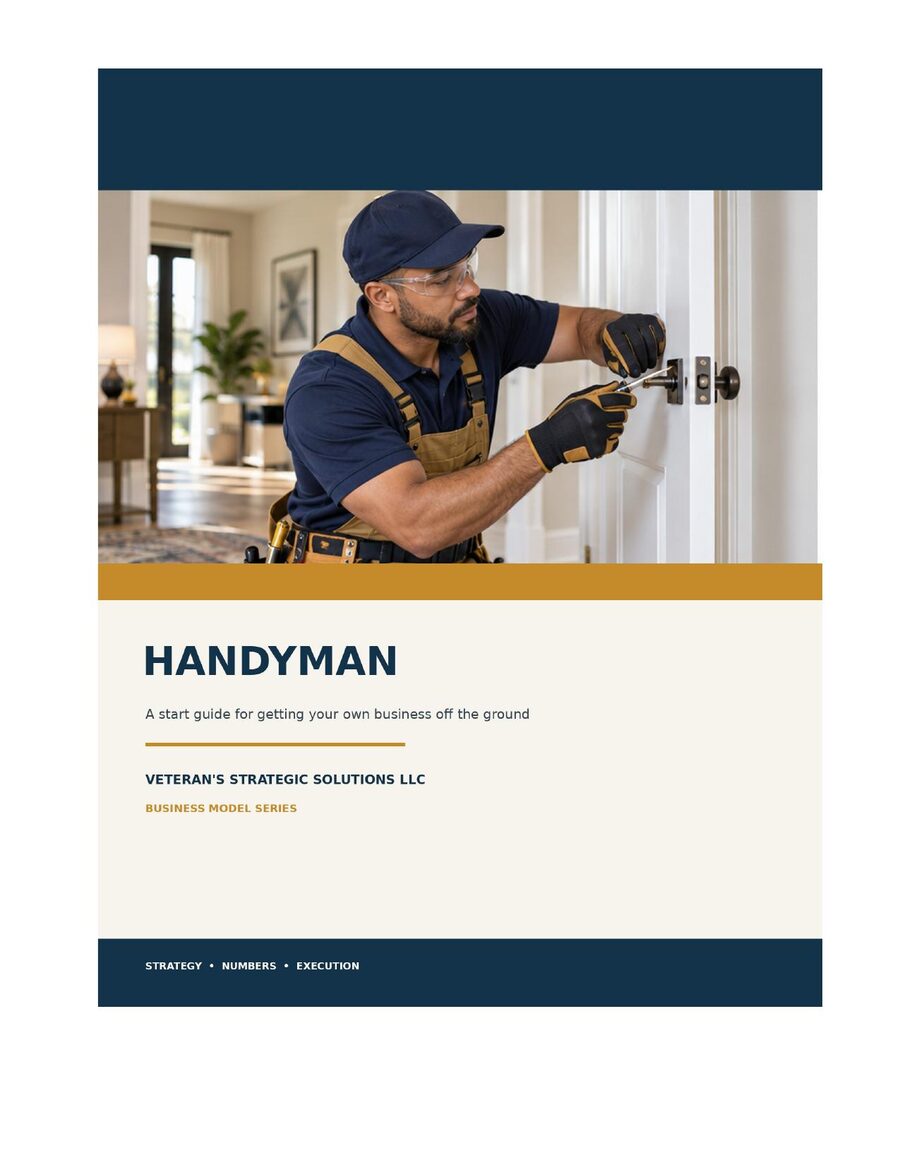 Handyman Business Plan cover