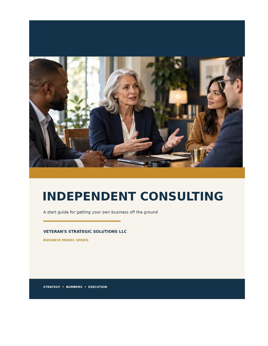 Independent Consulting Business Plan cover