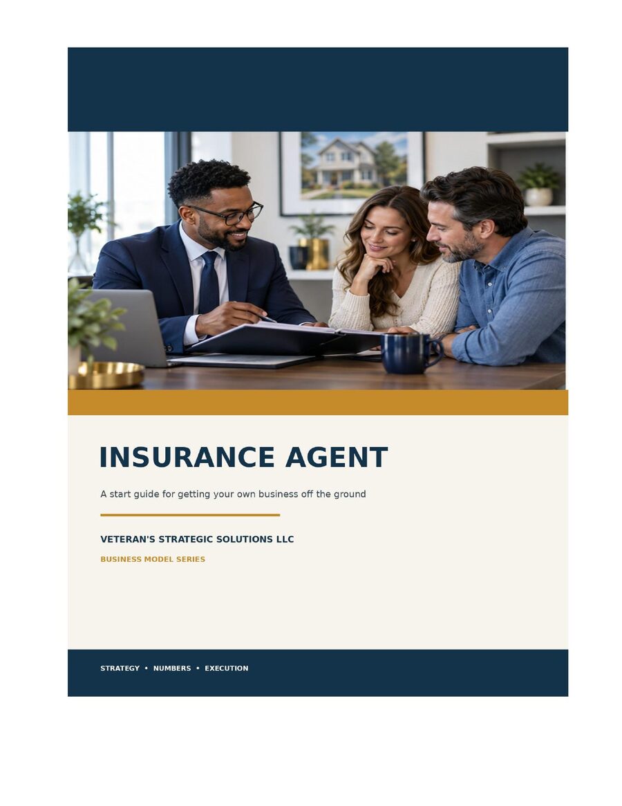 Insurance Agent Business Plan cover