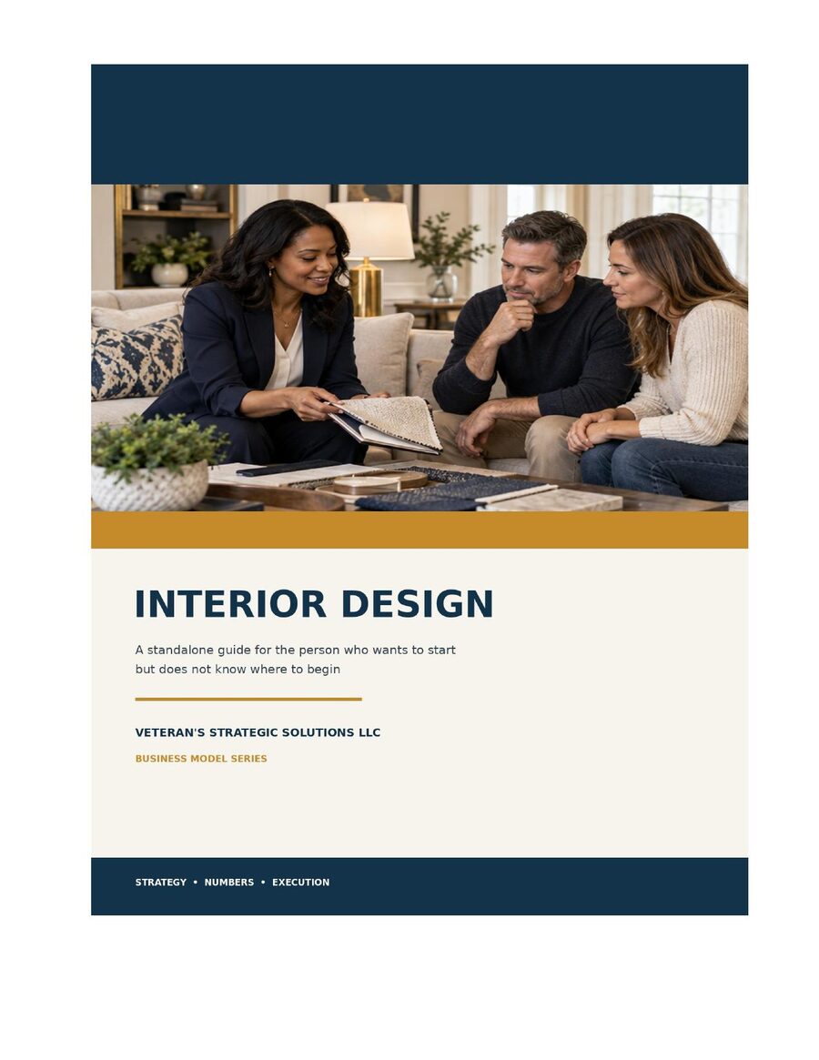 Interior Design Business Plan cover