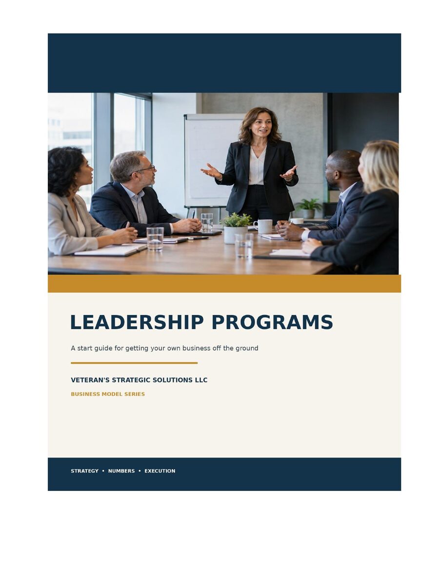 Leadership Programs Business Plan cover