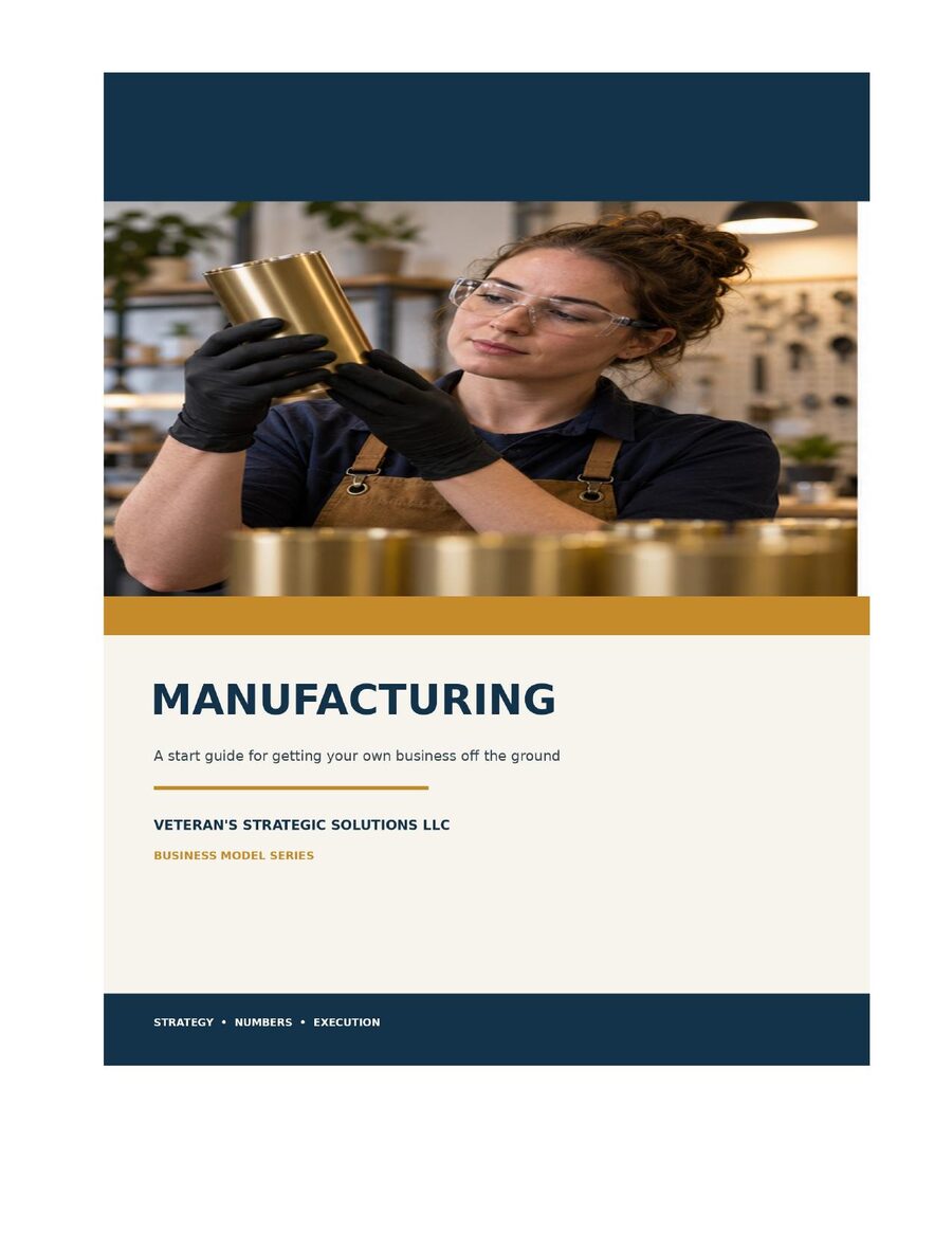 Manufacturing Business Plan cover