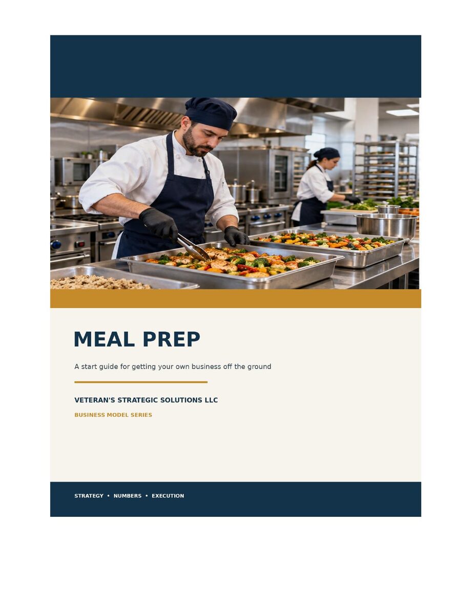 Meal Prep Business Plan cover