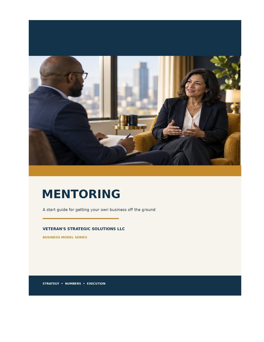 Mentoring Business Plan cover