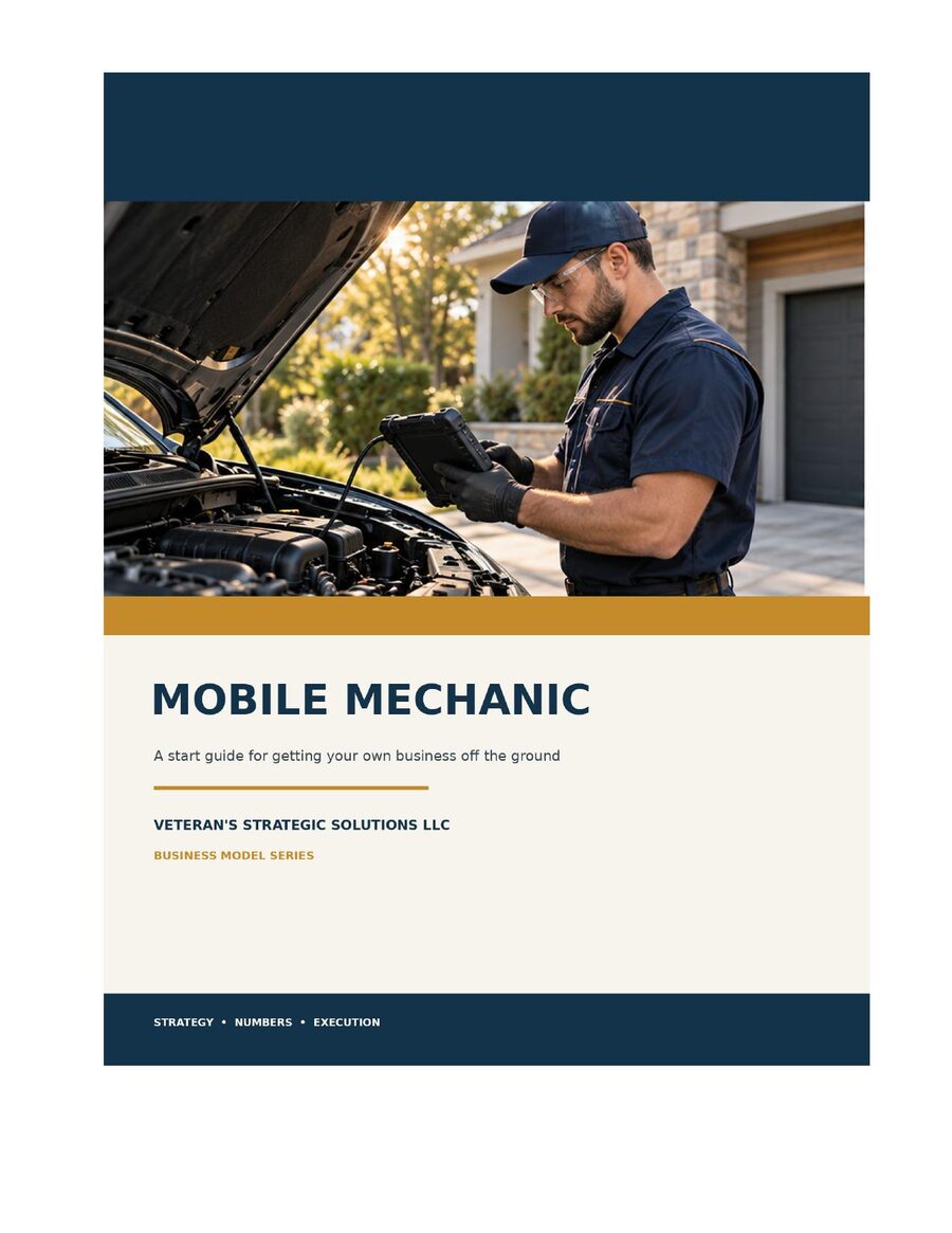 Mobile Mechanic Business Plan cover