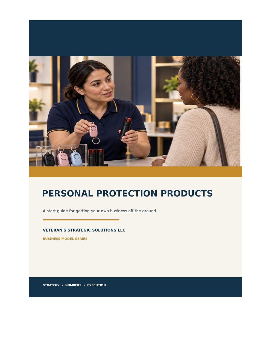 Personal Protection Products Business Plan cover