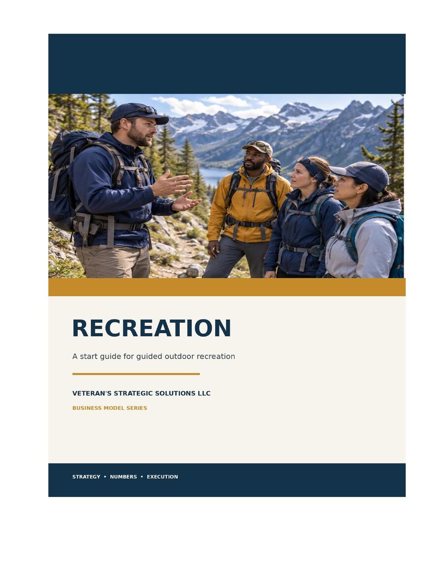 Guided Recreation Business Plan cover