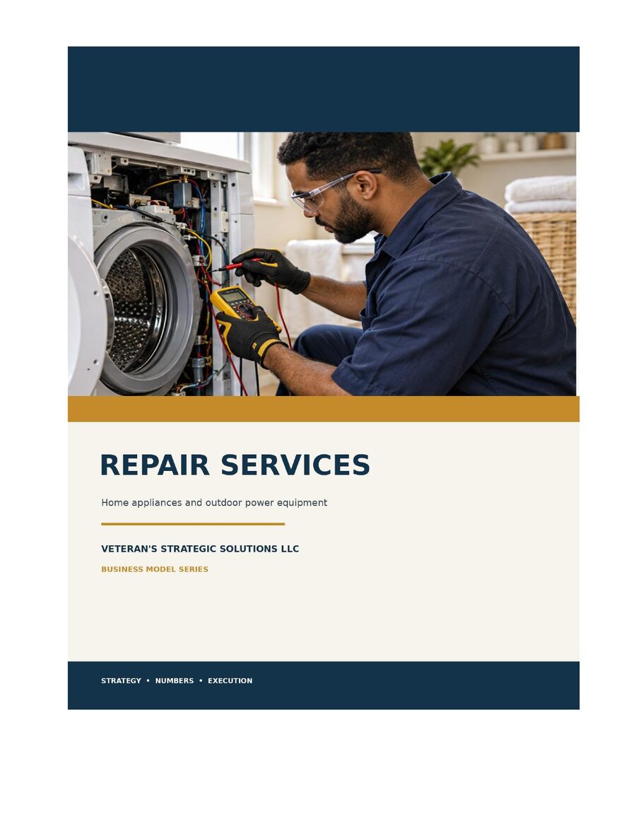 Repair Services Business Plan cover