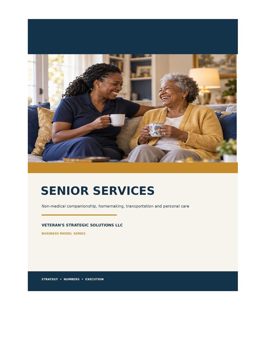 Senior Services Business Plan cover