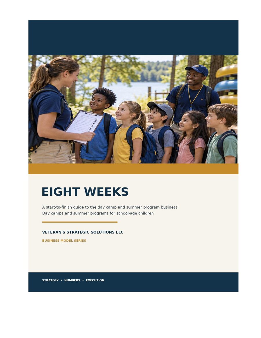 Summer Camp Business Plan cover