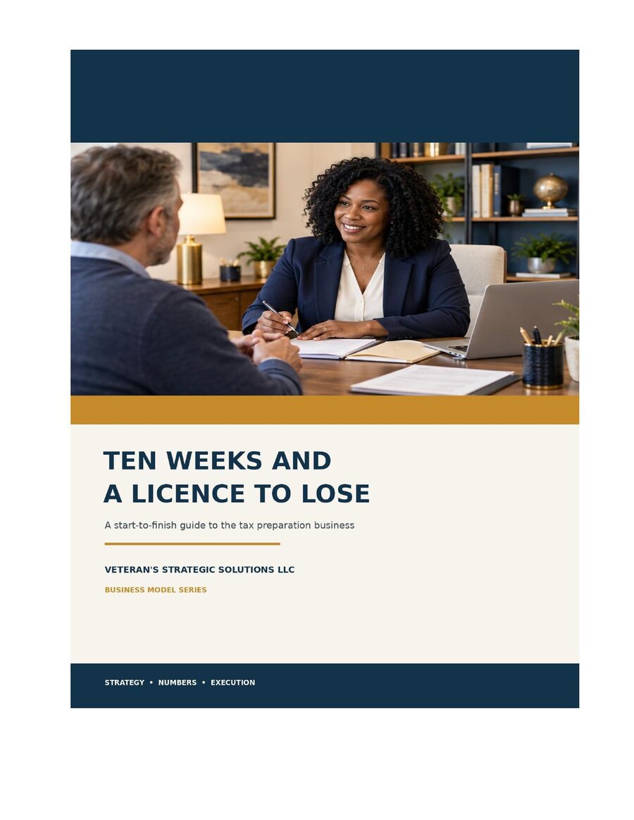 Tax Preparation Business Plan cover