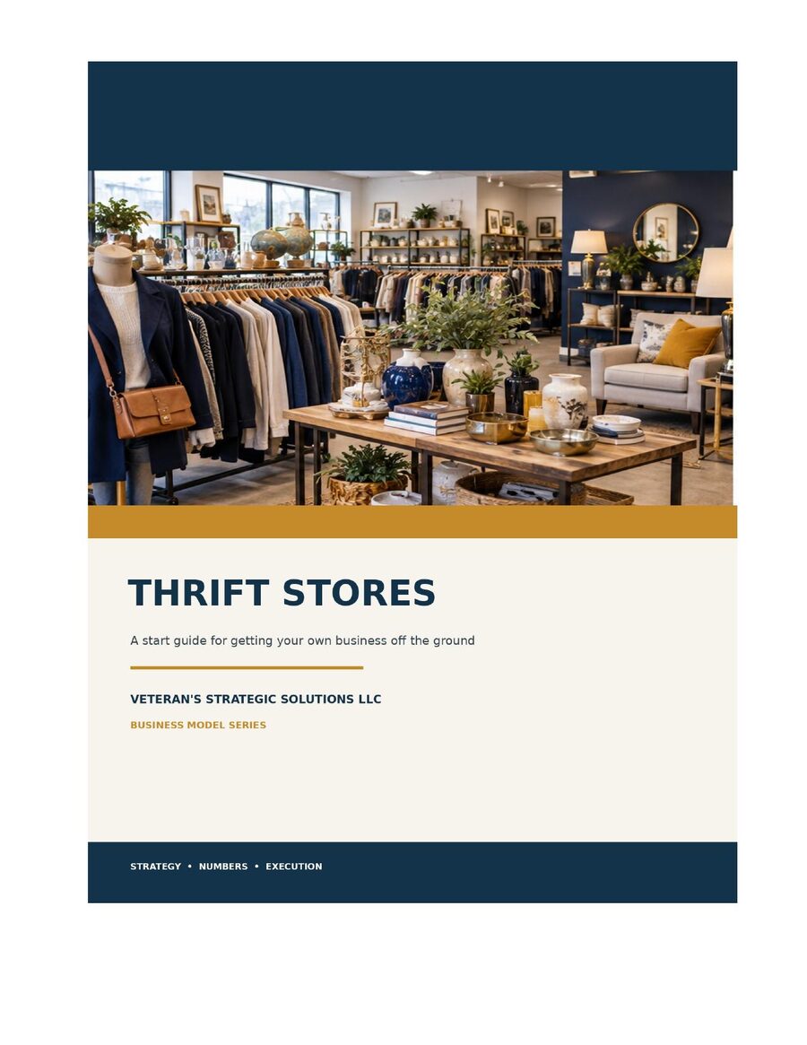 Thrift Store Business Plan cover