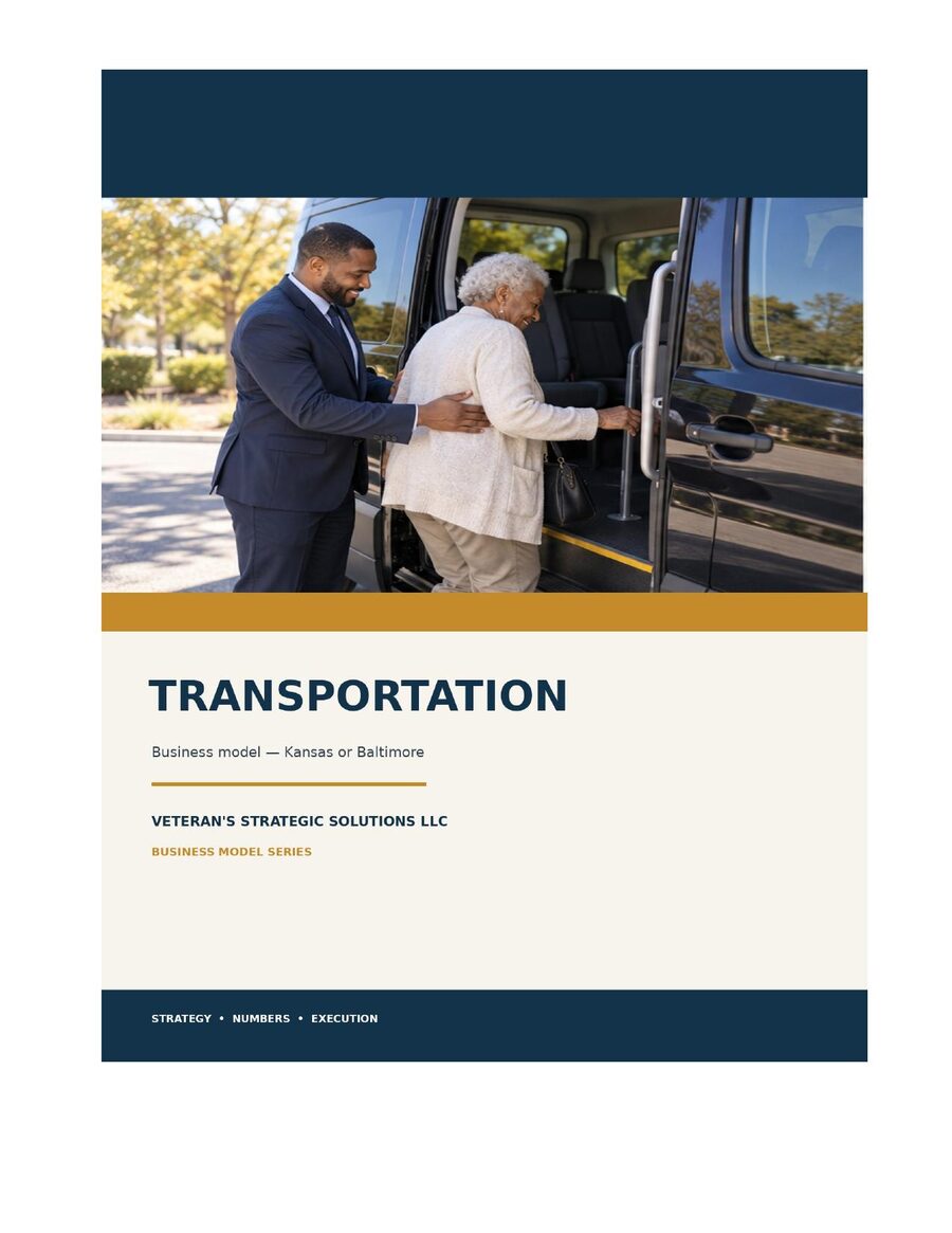 Passenger Transportation Business Plan cover