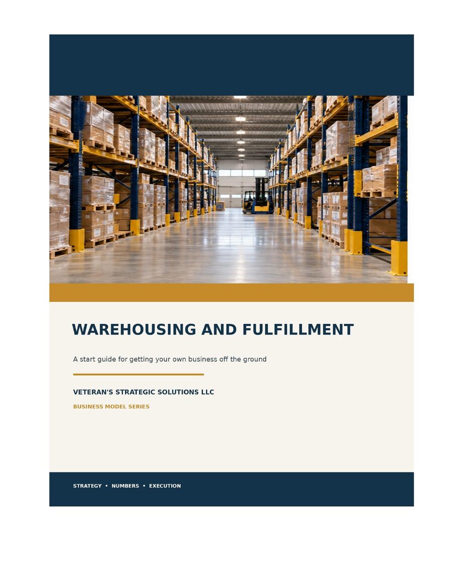 Warehousing and Fulfillment Business Plan cover