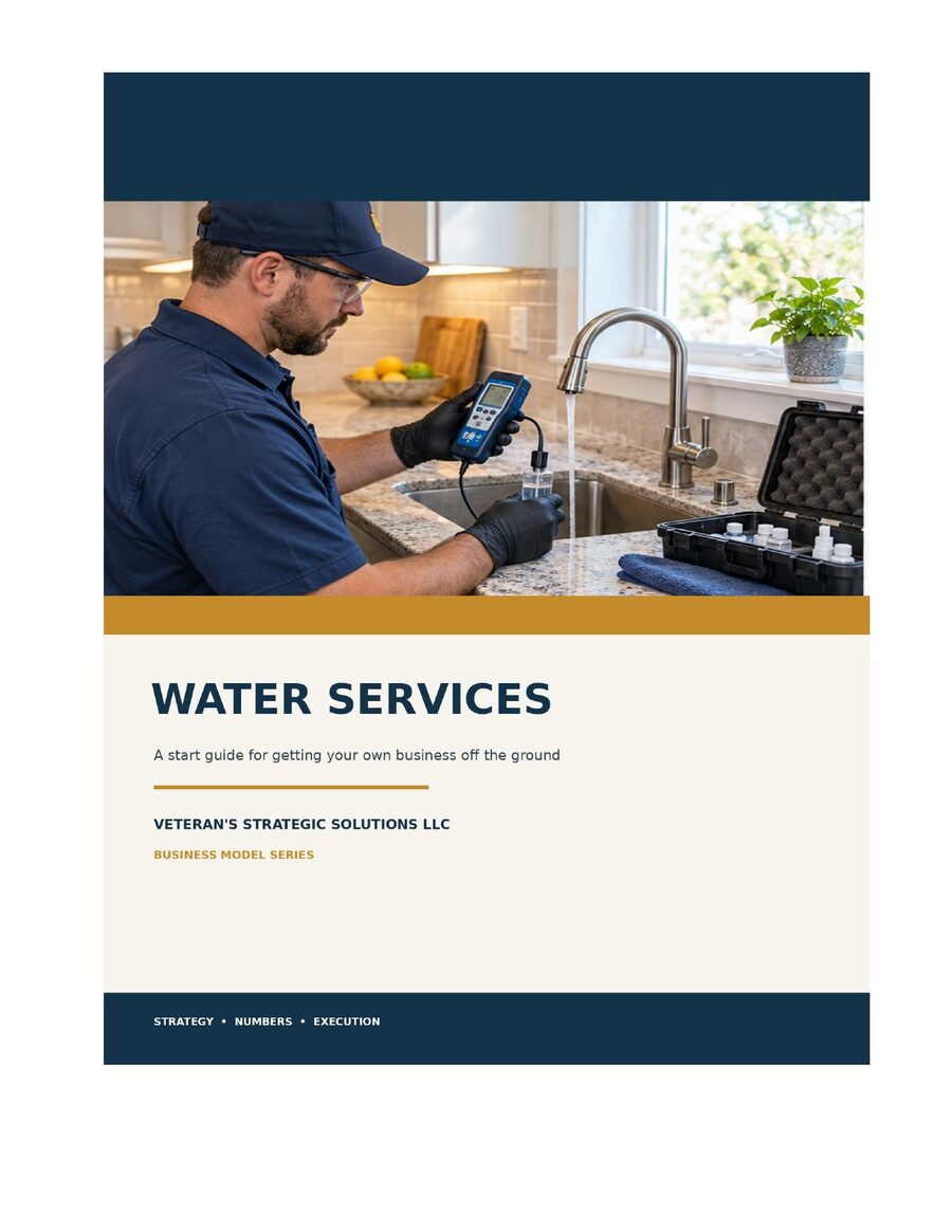 Water Treatment Business Plan cover