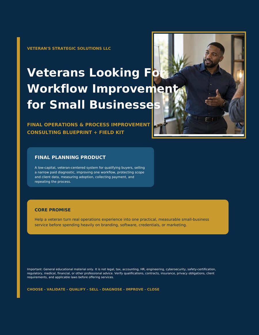 Workflow Improvement Consulting Business Plan cover